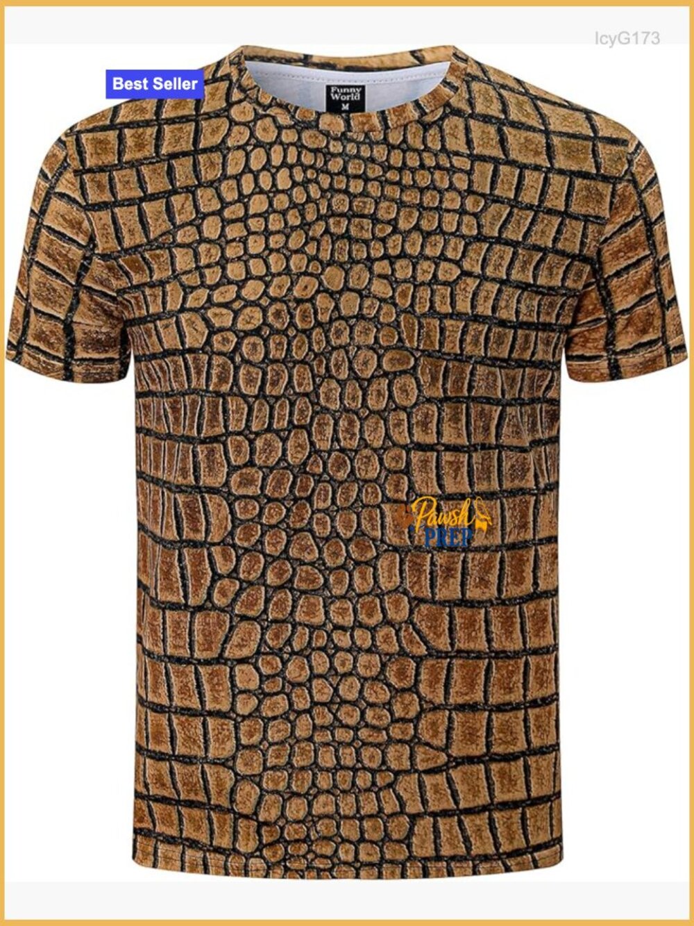 Men's Animal Print T-Shirt, Soft Stretch Material, Regular Fit, Casual Wear